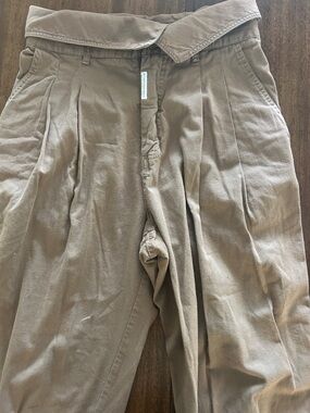 Z. Cavaricci Men's Pleated Chinos in Khaki Brown